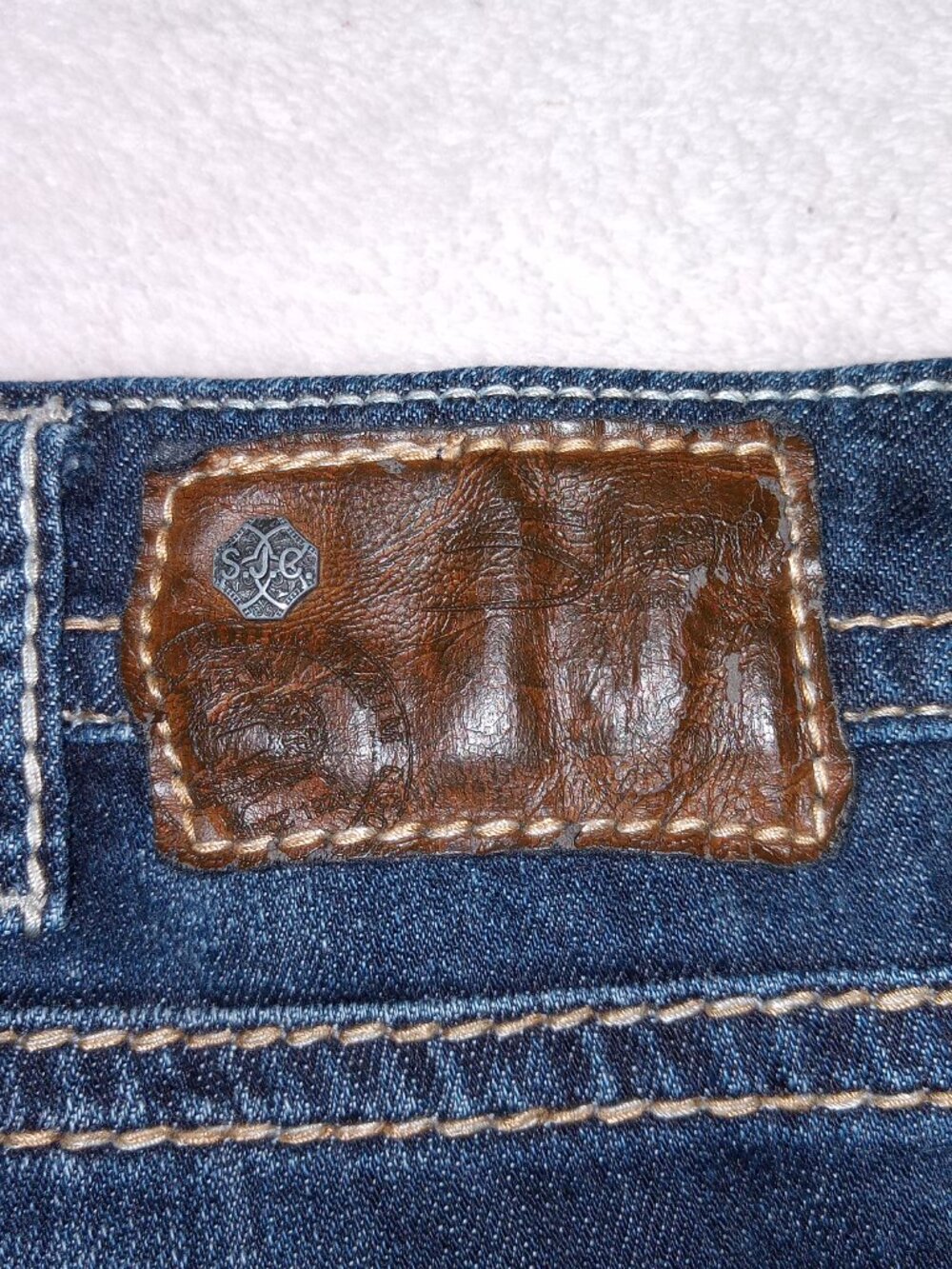 Silver Jeans Natsuki Bootcut Jeans Women's Size 18 L33 Dark Wash Thick Stitch - Picture 7 of 13